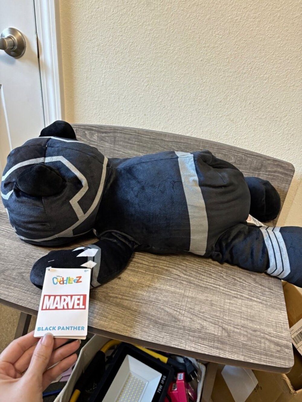 Marvel Cuddleez Black Panther Plush Stuffed Toy, Black/Gray/White about 23”
